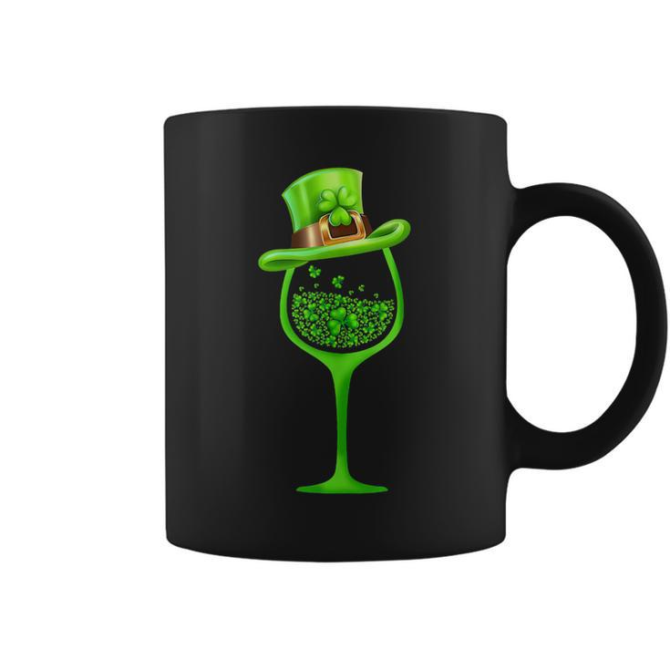Three Wine Glasses Clover Irish Shamrock St Patrick Day  V2 Coffee Mug
