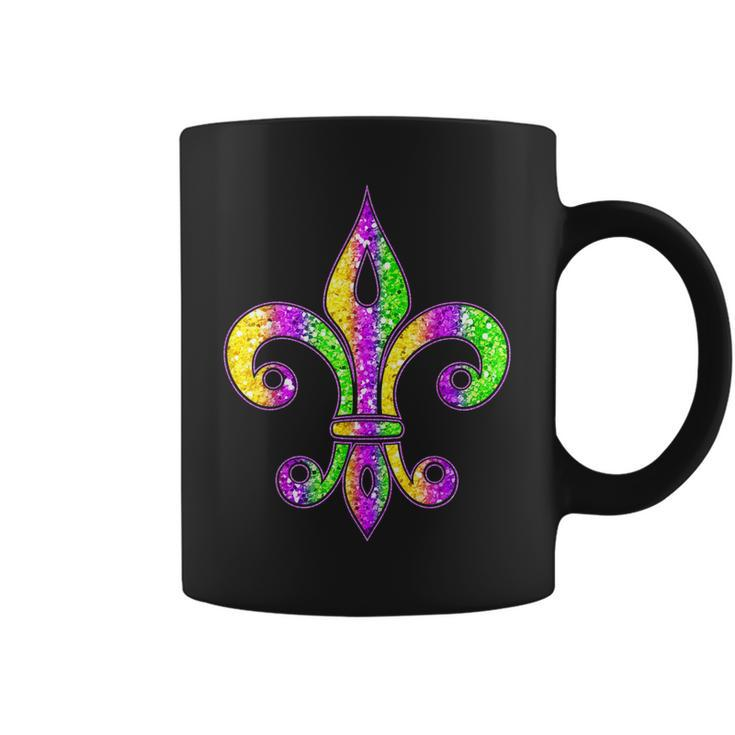 Tie Dye Fleur De Lis Mardi Gras Carnival Symbol New Orlean  Coffee Mug