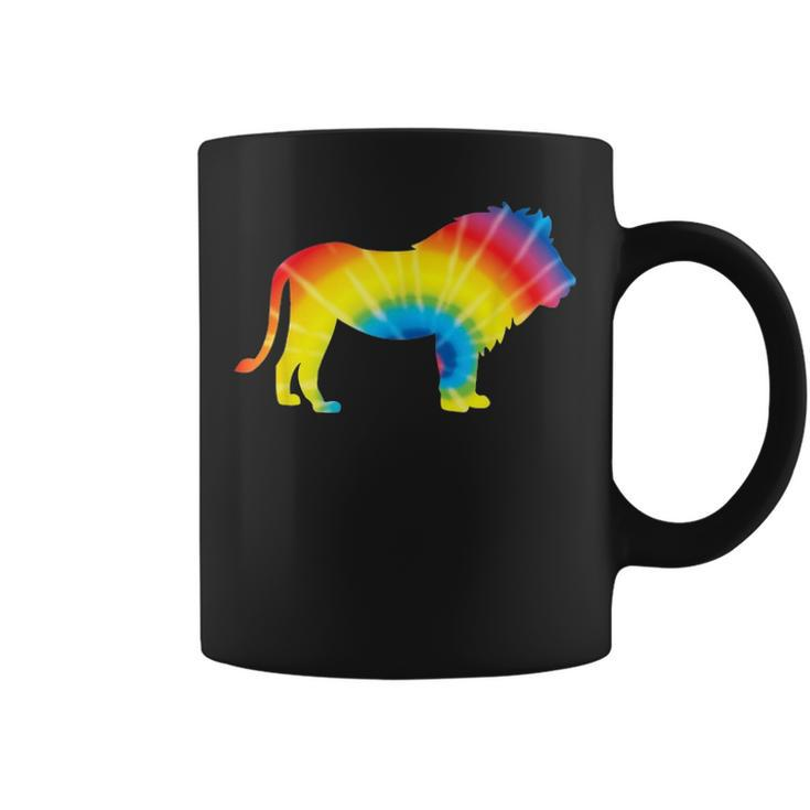 Tie Dye Lion Rainbow Print Lionet Cub Hippie Peace Gift Coffee Mug