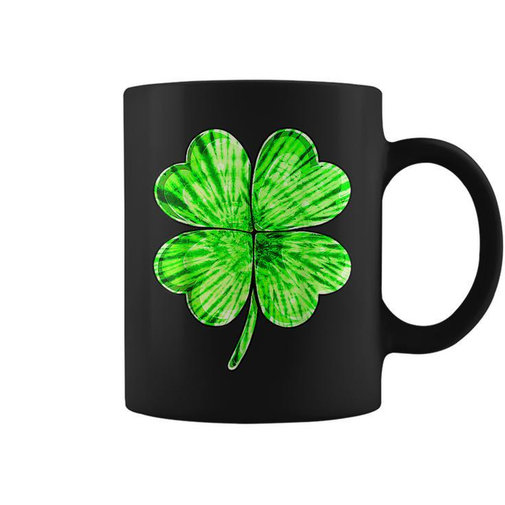 Tie Dye Shamrock Lucky Four Leaf Clover St Patricks Day  Coffee Mug