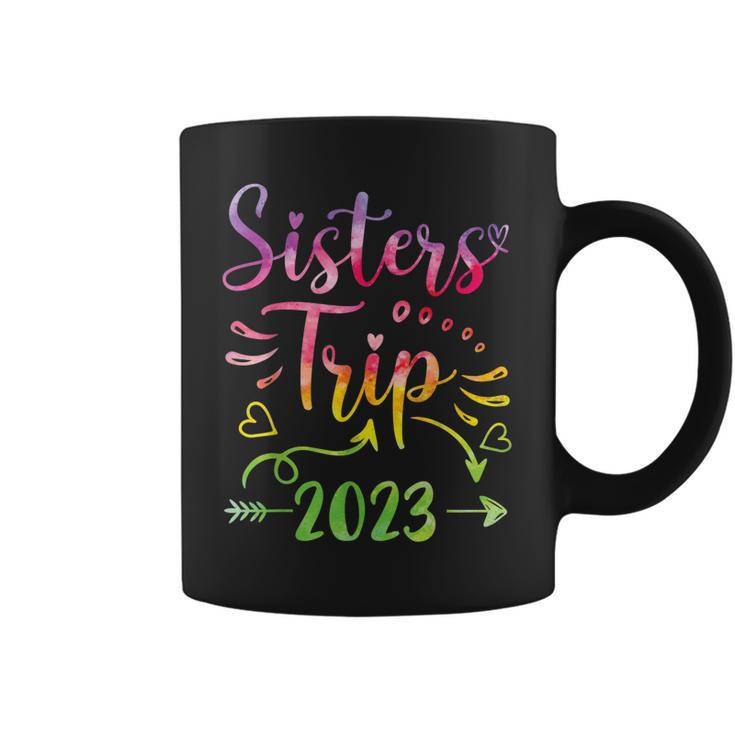 Tie-Dye Sisters Road Trip 2023 Cute Sisters Weekend Trip  Coffee Mug