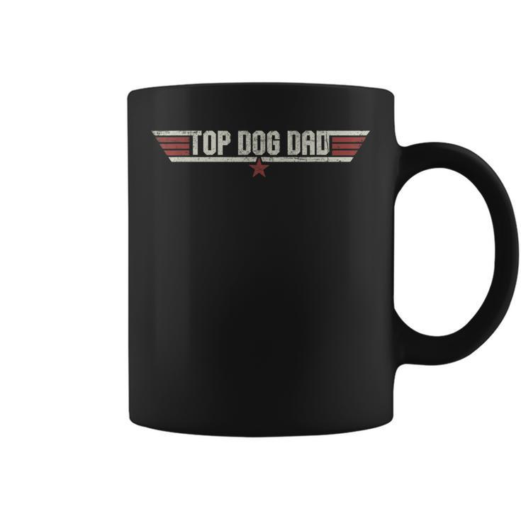 Top Dog Dad Funny Vintage 80S Gift Dog Father Fathers Day  Coffee Mug