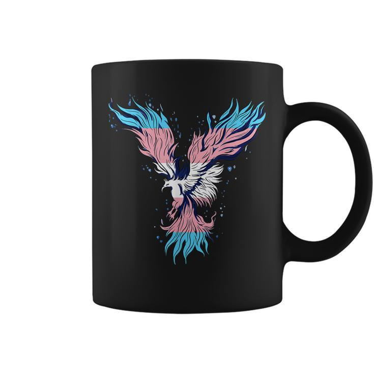 Transgender Phoenix Reborn Transsexual Flag Lgbt Trans Bird  Coffee Mug