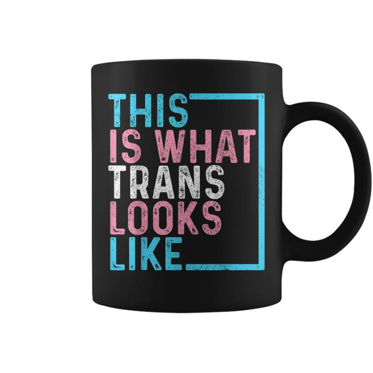 Transgender Pride Flag Lgbtq This Is What Trans Looks Like  Coffee Mug