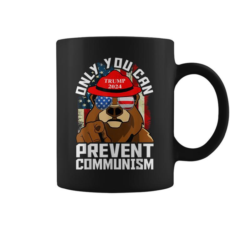 Trump Bear 45 47 Maga 2024 Only You Can Prevent Socialism  Coffee Mug