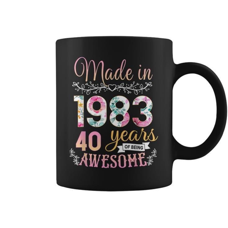 Turning 40 Birthday Decoration Women 40Th Bday 1983 Birthday  Coffee Mug