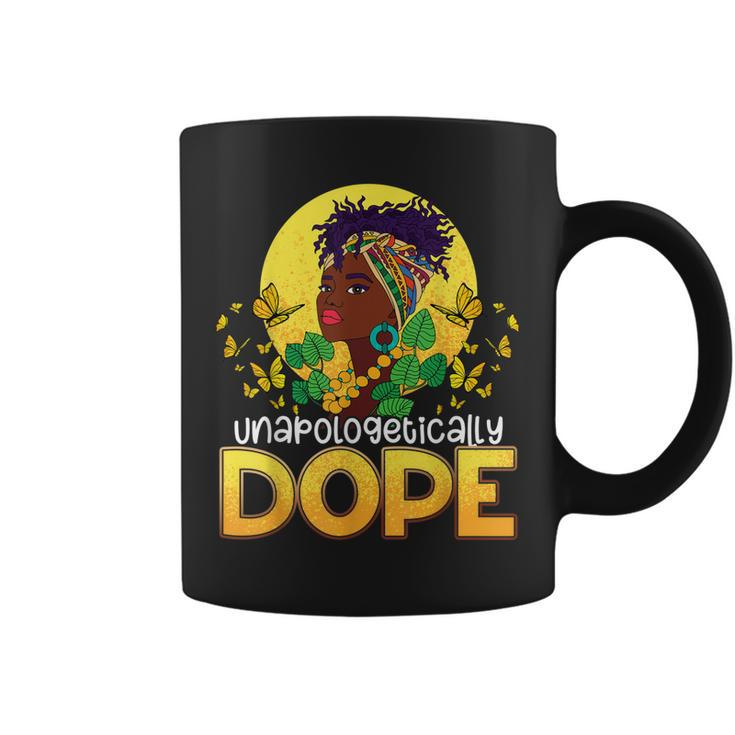 Unapologetically Dope Butterfly Black Queen Locd Cornrows  Coffee Mug