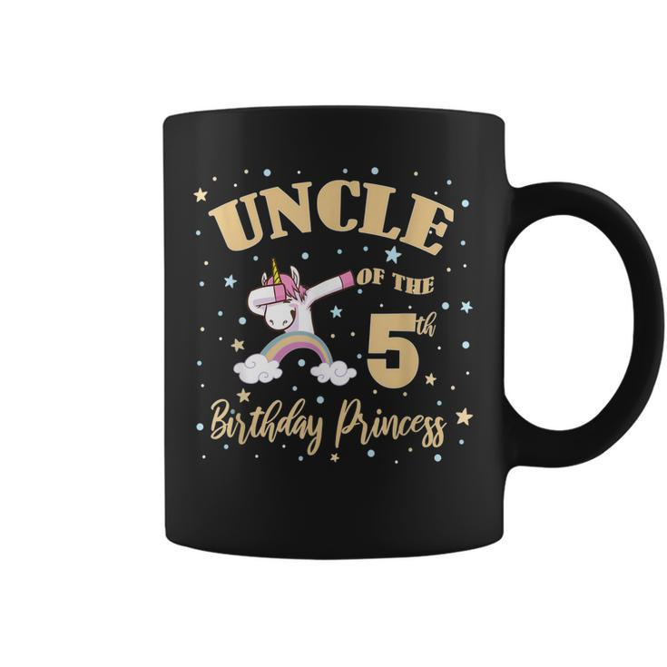Uncle Of The 5Th Birthday Princess Girl Unicorn Bday Coffee Mug