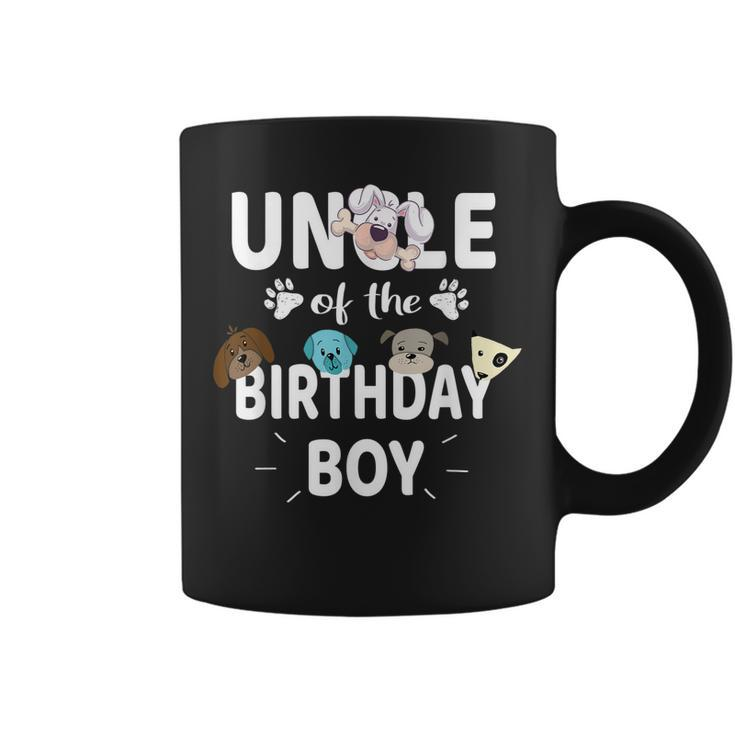 Uncle Of The Birthday Boy Dog Lover Party Puppy Theme Coffee Mug
