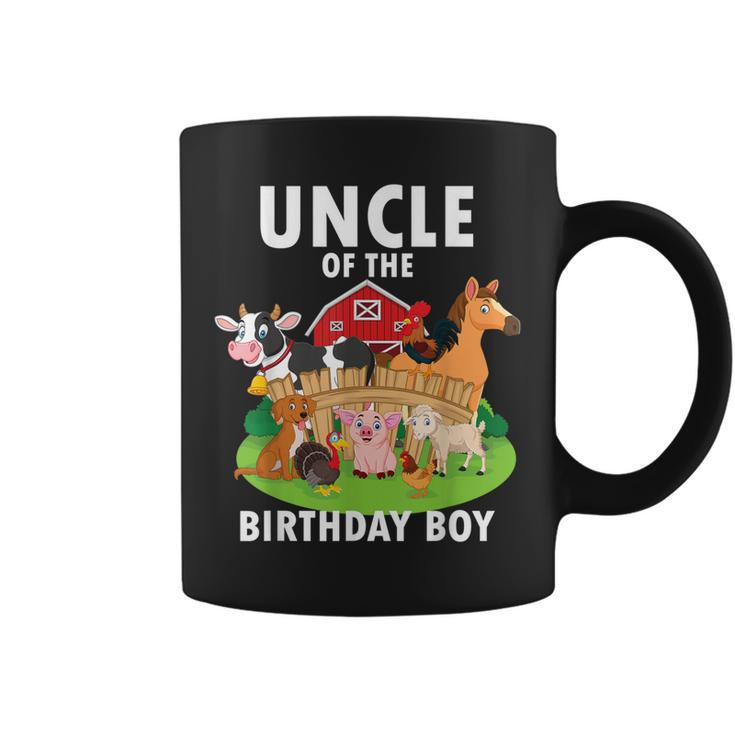 Uncle Of The Birthday Boy Farm Animals Matching Farm Theme Gift For Mens Coffee Mug