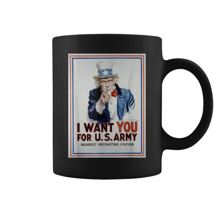 Uncle Sam I Want You For Us Army Vintage Poster Coffee Mug