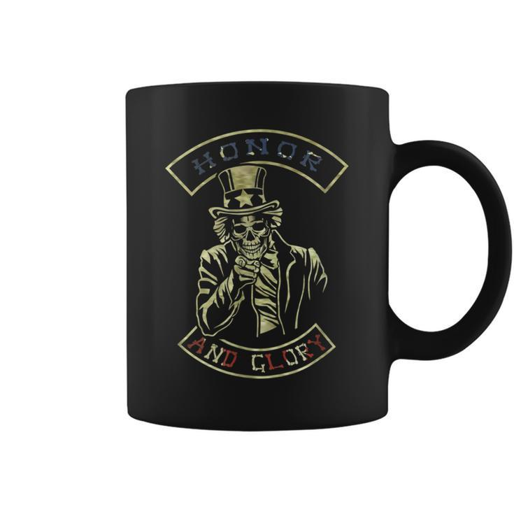 Uncle Sam Skeleton Skull Honor And Glory Coffee Mug