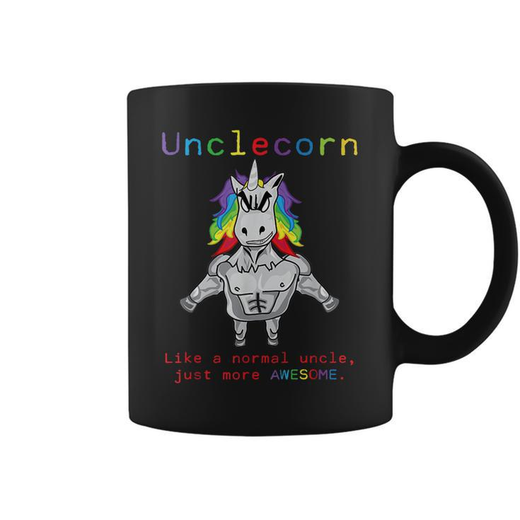 Unclecorn Unicorn With Muscle Normal Uncle Just Awesome Gift For Mens Coffee Mug