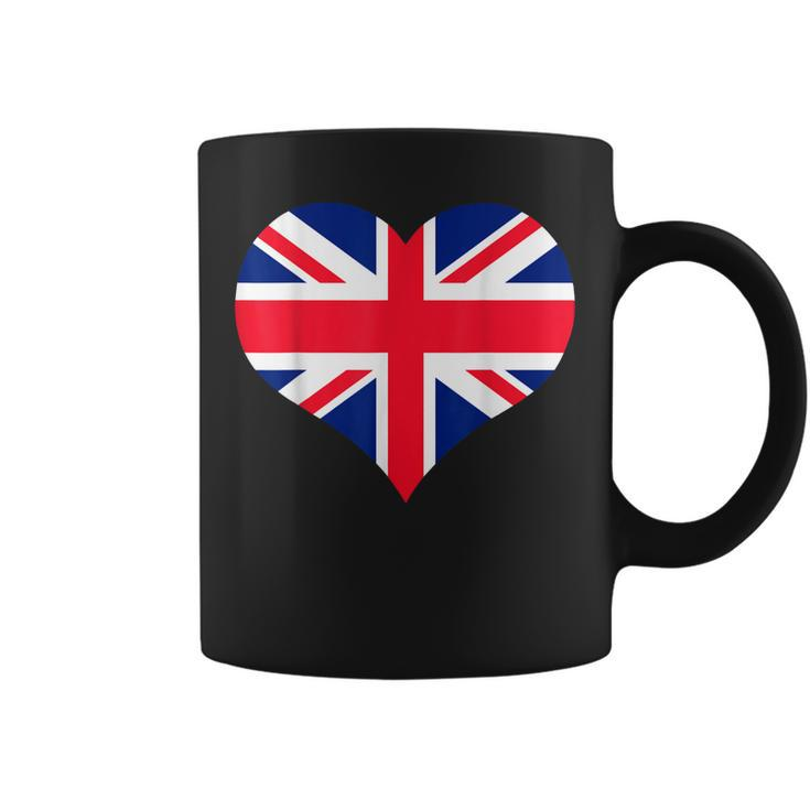 Union Jack British Flag Heart British Isles Mens Womens  Coffee Mug