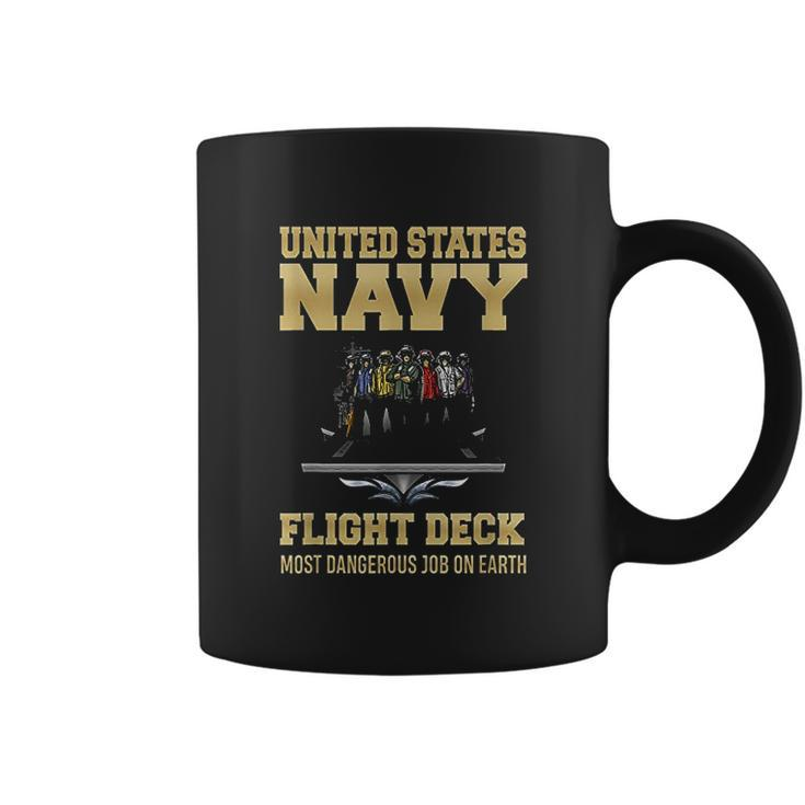 United States Navy Flight Deck Most Dangerous Job On Earth Coffee Mug