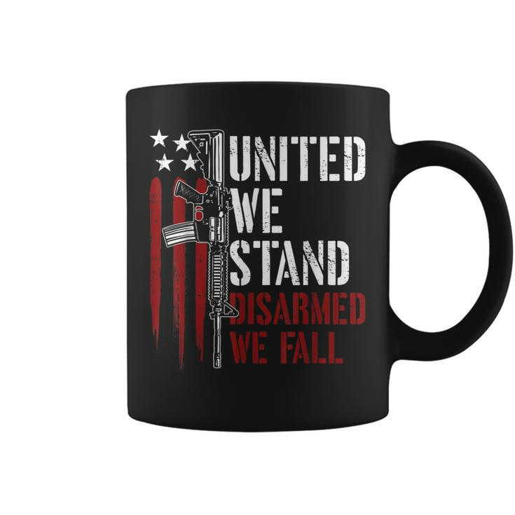 United We Stand Disarmed We Fall Gun Rights American Flag  Coffee Mug