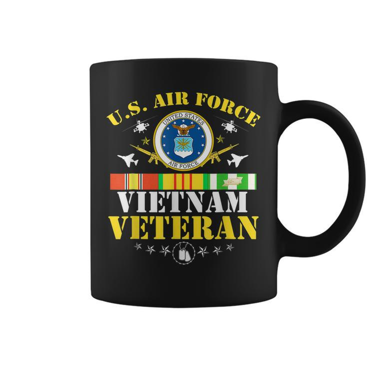 Us Air Force Vietnam Veteran Usa Flag Vietnam Vet Flag  Coffee Mug