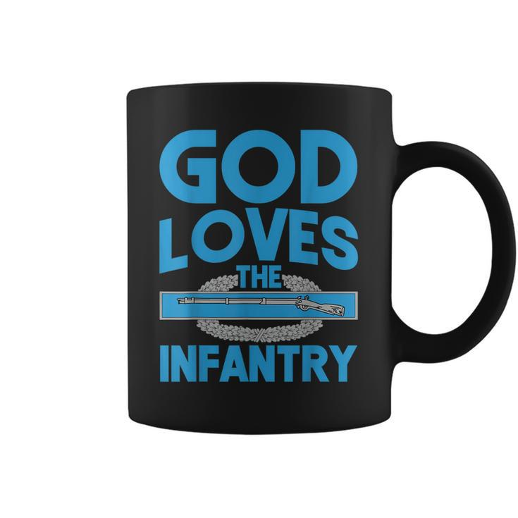 Us Army 11B God Loves The Infantry Combat Infantry Badge Cib  Coffee Mug