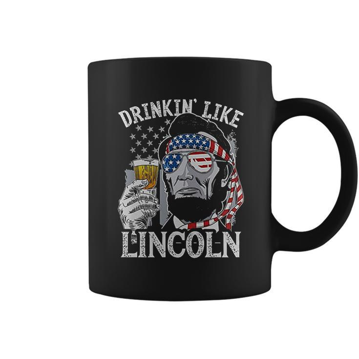 Us Flag Patriotic Military Army Drinkin Like Lincoln Coffee Mug