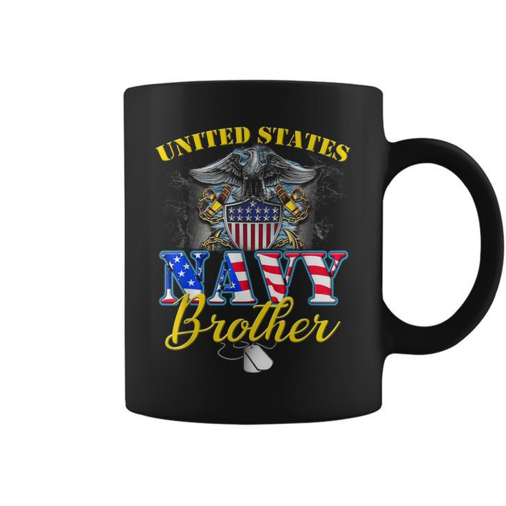 Us Military Navy Brother With American Flag Veteran Gift Coffee Mug