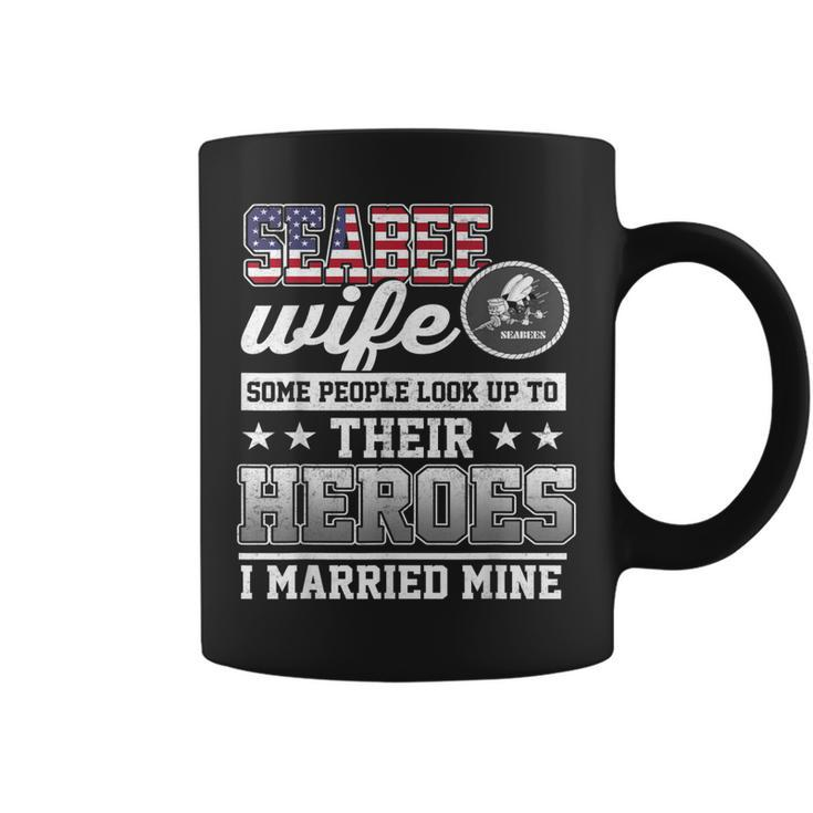 US Seabee  Proud Seabee Wife  Coffee Mug