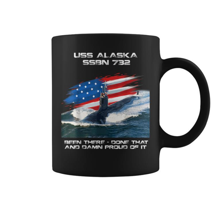 Uss Alaska Ssbn-732 American Flag Submarine Veteran Xmas  Coffee Mug