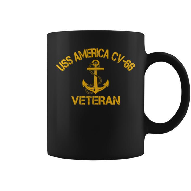 Uss America Cv-66 Aircraft Carrier Veteran Flag Veterans Day   Coffee Mug