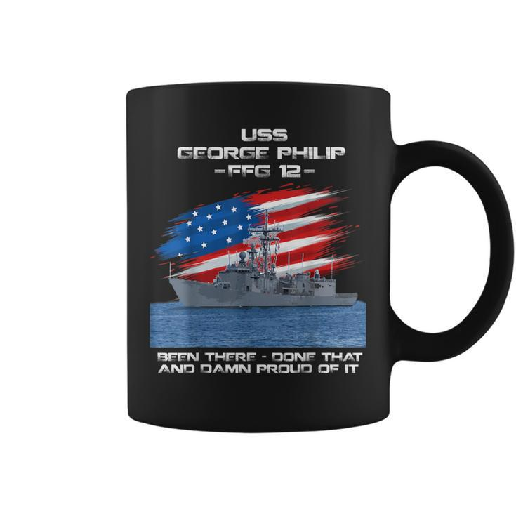 Uss George Philip Ffg-12 Class Frigate American Flag Veteran  Coffee Mug