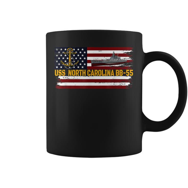 Uss North Carolina Bb-55 Ww2 Battleship Warship Veteran Dad  Coffee Mug