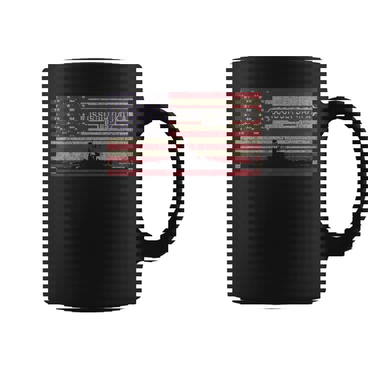 Uss South Dakota Bb-57 Ww2 Battleship Usa American Flag  Coffee Mug