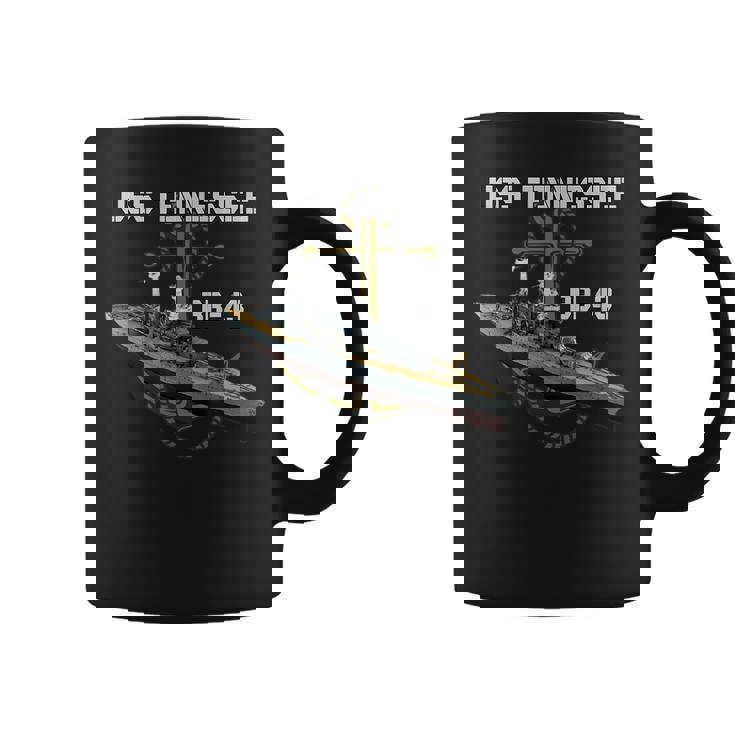 Uss Tennessee Bb-43 Battleship Ww2 American Warship Veterans  Coffee Mug
