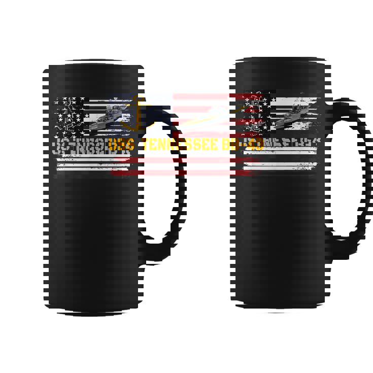 Uss Tennessee Bb-43 Ww2 Battleship Warship Veteran Fathers  Coffee Mug