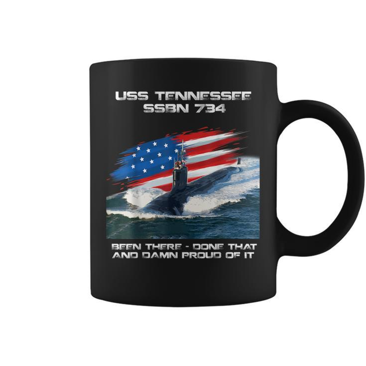Uss Tennessee Ssbn-734 American Flag Submarine Veteran Xmas  Coffee Mug