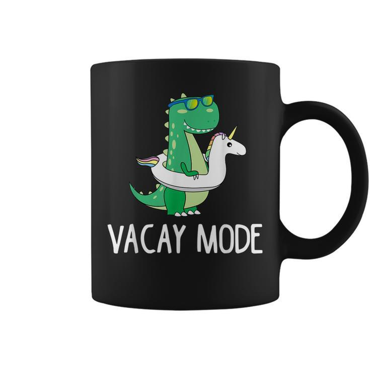 Vacay Mode Cute Dinosaur T  Funny Family Vacation Gift  Coffee Mug
