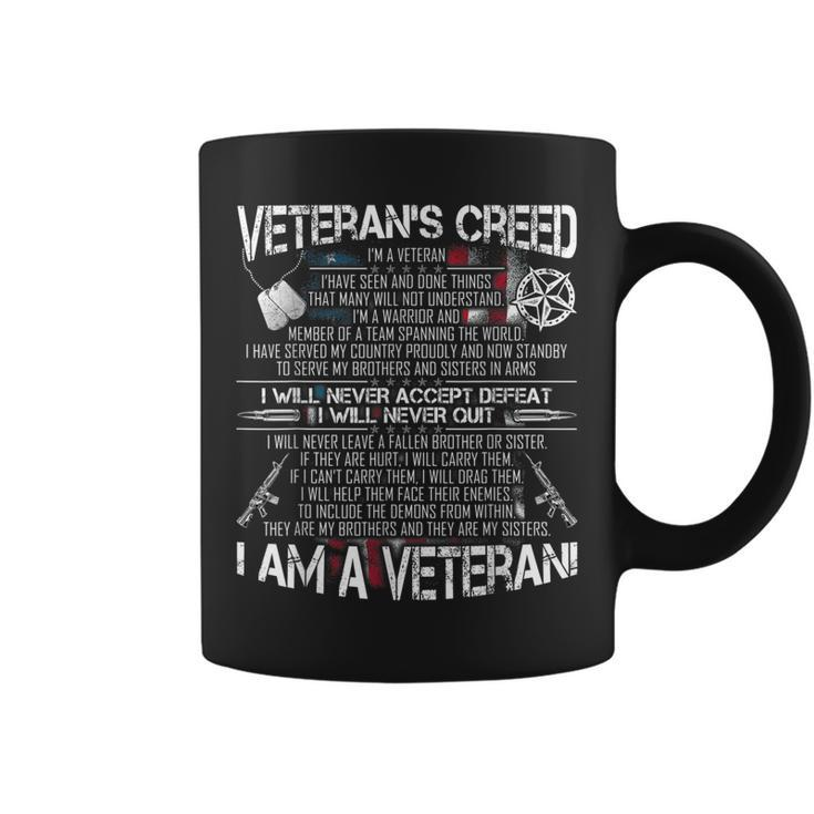 Veteran Creed Proud Veterans Dad Grandpa Men Coffee Mug