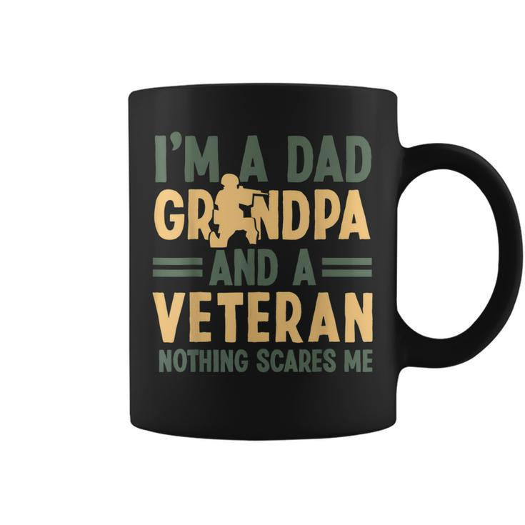 Veteran Dad Grandpa Patriotic Navy Army Veteran Pride  Coffee Mug