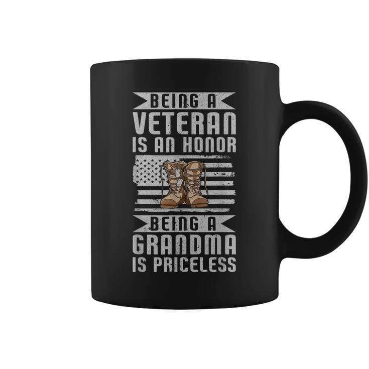 Veteran Honor Grandma Priceless American Veteran Grandma  Coffee Mug