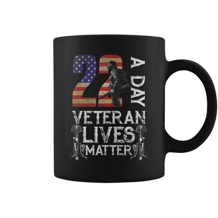 Veteran Matter Suicide Awareness Veteran 22 Day Usa Flag  Coffee Mug