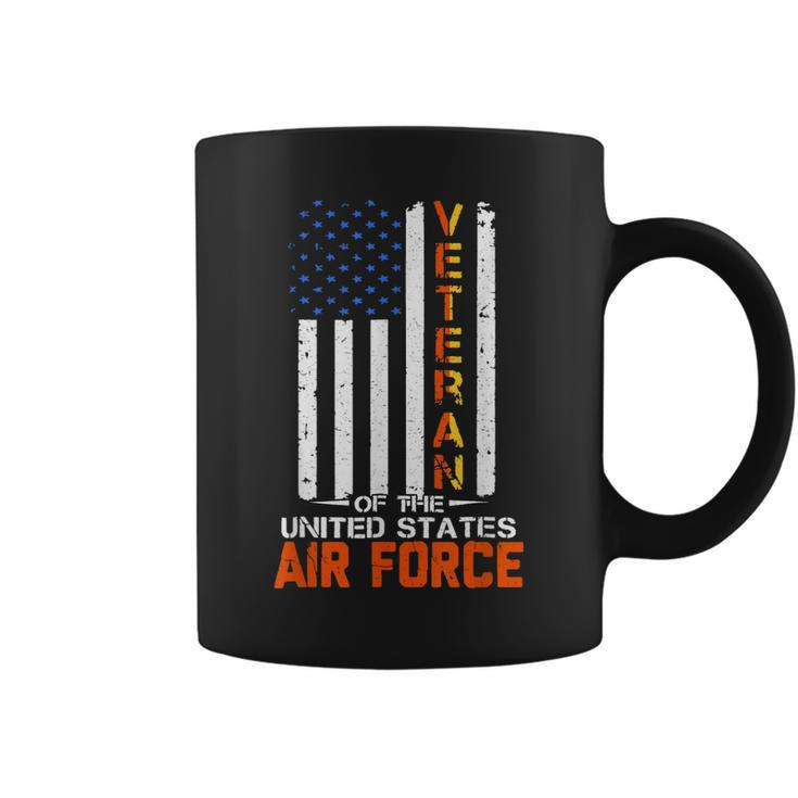 Veteran Of The United States Air Force Usaf Retro Us Flag  Coffee Mug