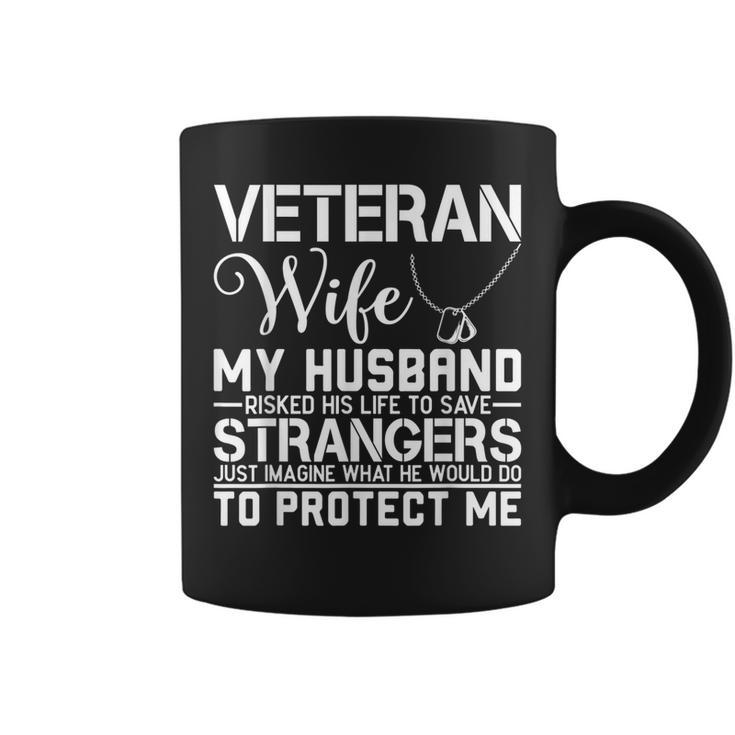 Veteran Wife Army Husband Soldier Saying Cool Military Gift  V2 Coffee Mug