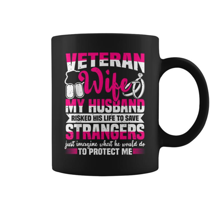 Veteran Wife Husband Soldier & Saying For Military Women  Coffee Mug