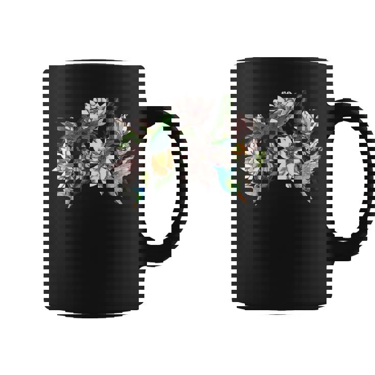 Vibrant Hummingbird Flowers Magnolia Garden Birds Lover  Coffee Mug