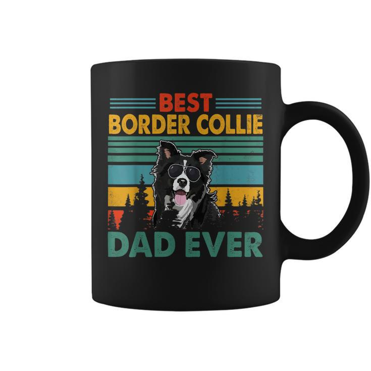 Vintag Retro Best Border Collie Dad Happy Fathers Day Coffee Mug