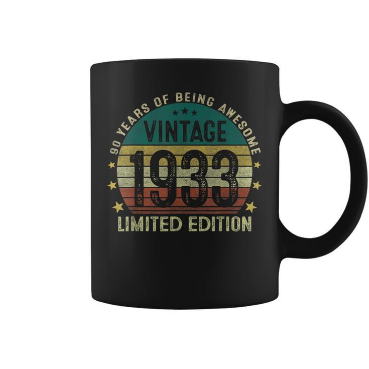 Vintage 1933 90 Years Old 90Th Birthday Gifts For Men  Coffee Mug