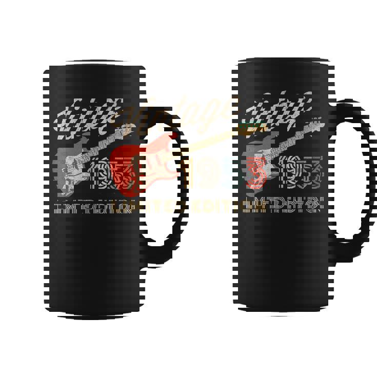 Vintage 1953 Limited Edition Guitar Year Of Birth Birthday  Coffee Mug