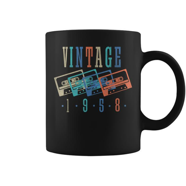 Vintage 1958 Cassette Tape 1958 Birthday Gifts 65 Year Old  Coffee Mug
