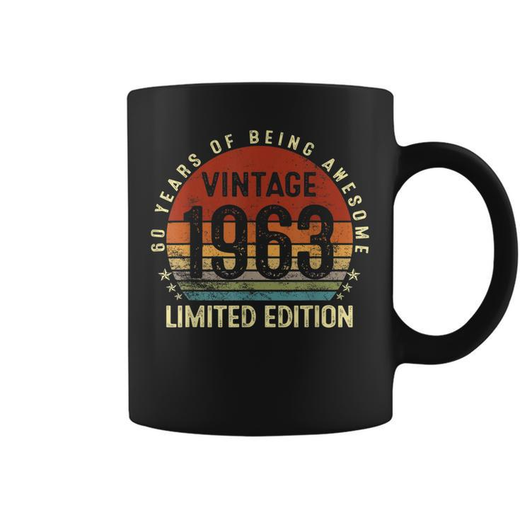Vintage 1963 60Th Birthday Gift Men Women 60 Years Old Coffee Mug