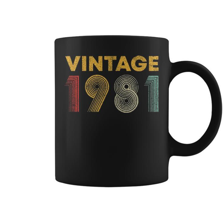Vintage 1981 40 Years Old Born In 1981 40Th Birthday Gift Coffee Mug