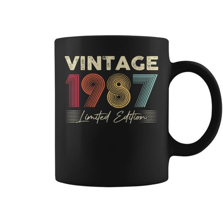 Vintage 1987 Wedding Anniversary Born In 1987 Birthday Party  Coffee Mug
