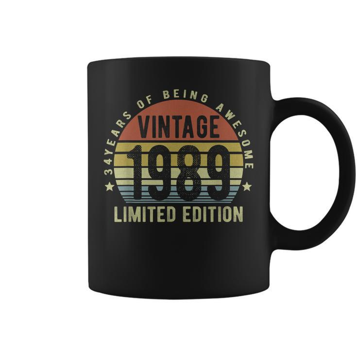 Vintage 1989 Limited Edition 34 Year Old Gifts 34Th Birthday  Coffee Mug